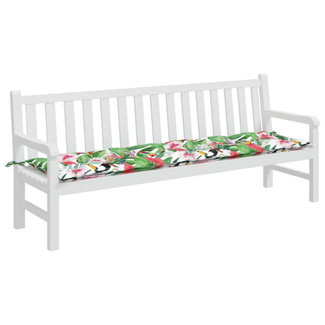 VidaXL Gartenbankauflage 200x50x7 cm Stoff mehrfarbig