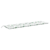VidaXL Gartenbankkissen Blattmuster 200x50x7 cm Stoff