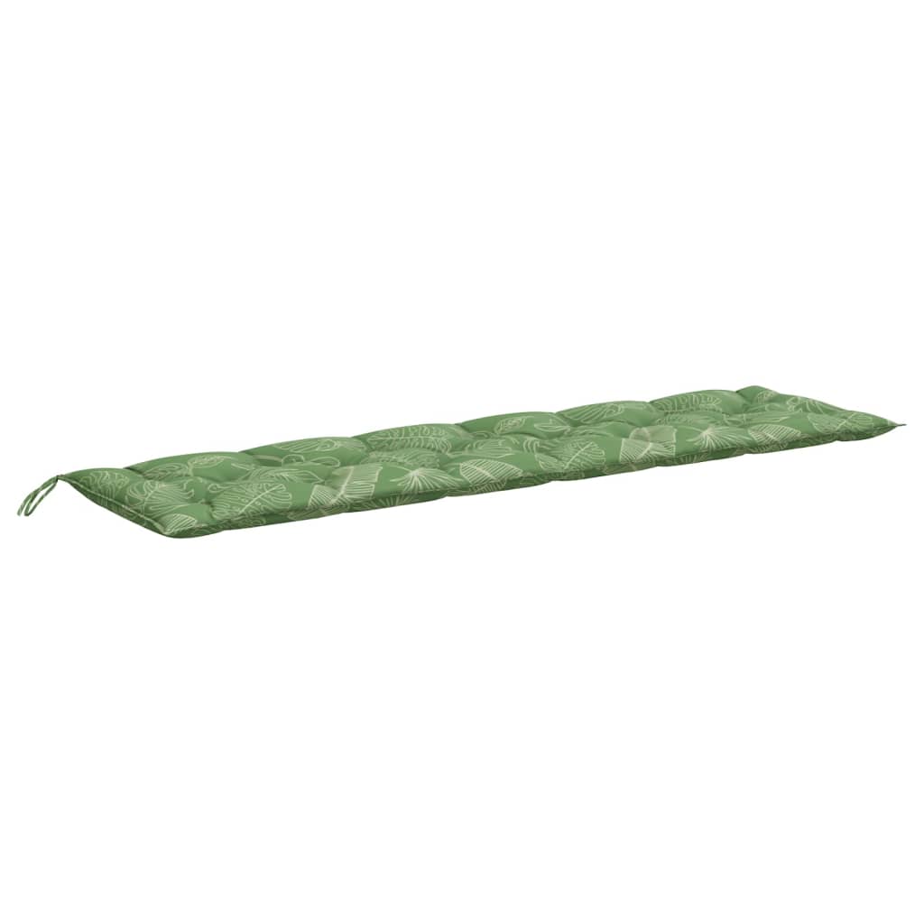 VidaXL Gartenbankkissen Blattmuster 200x50x7 cm Stoff