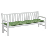 Vidaxl Garden bench cushion leaf pattern 200x50x7 cm fabric