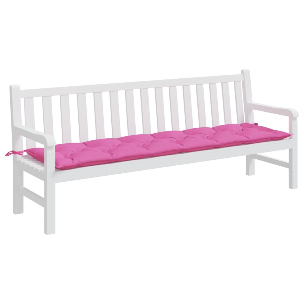 Vidaxl jardin banc coussin 200x50x7 cm tissu rose