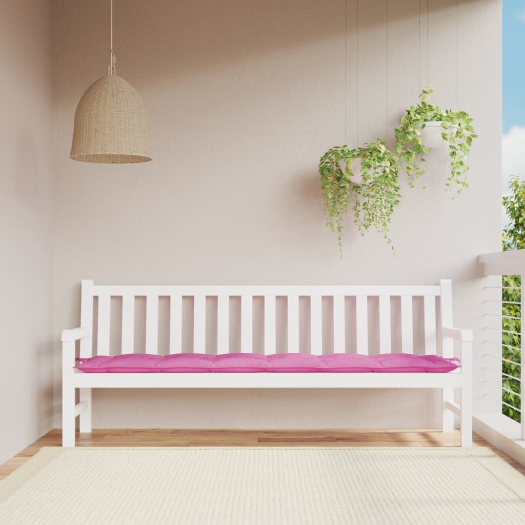 VidaXL Gartenbankauflage 200x50x7 cm Stoff rosa