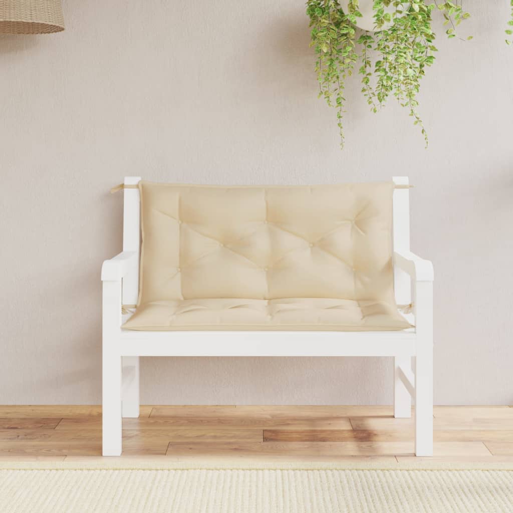 Vidaxx Gartenbankauflagen 2 Stück 100x50x7 cm Oxford-Stoff beige