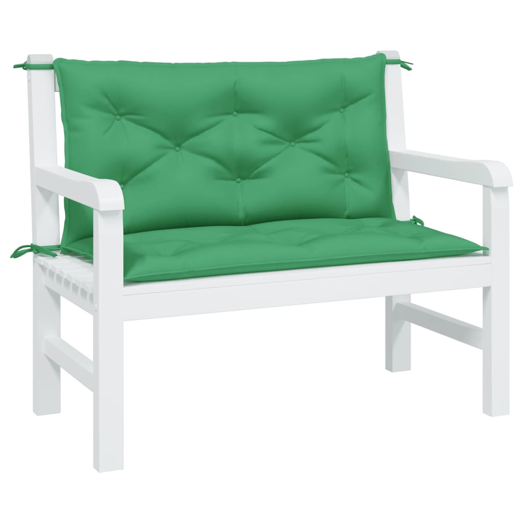 Vidaxl Garden Bench Poduszki 2 St 100x50x7 cm Oxford Tkanina zielona