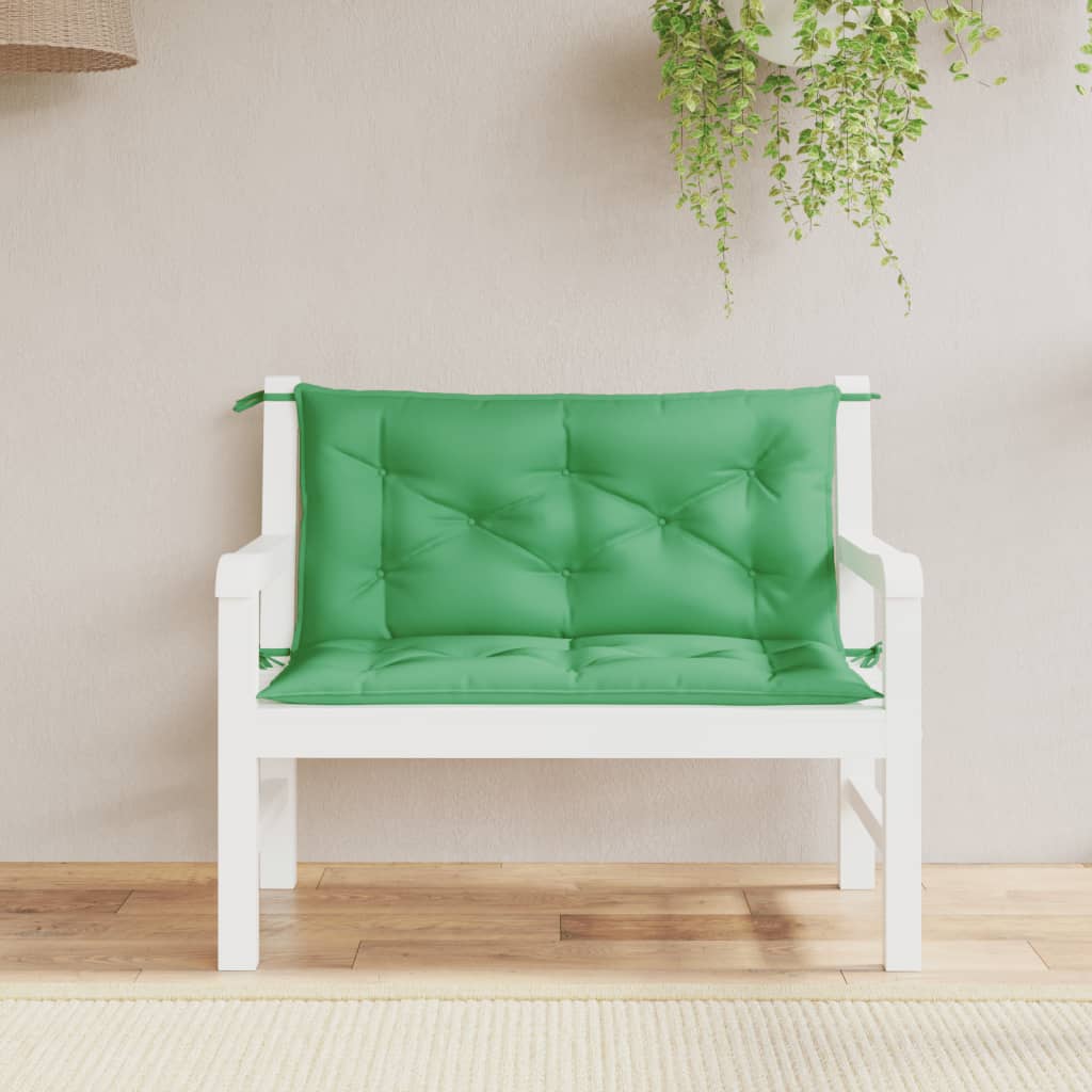 Vidaxl Garden Bench Poduszki 2 St 100x50x7 cm Oxford Tkanina zielona