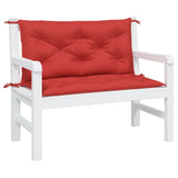 Vidaxx Gartenbankauflagen 2 Stück 100x50x7 cm Oxford-Stoff rot