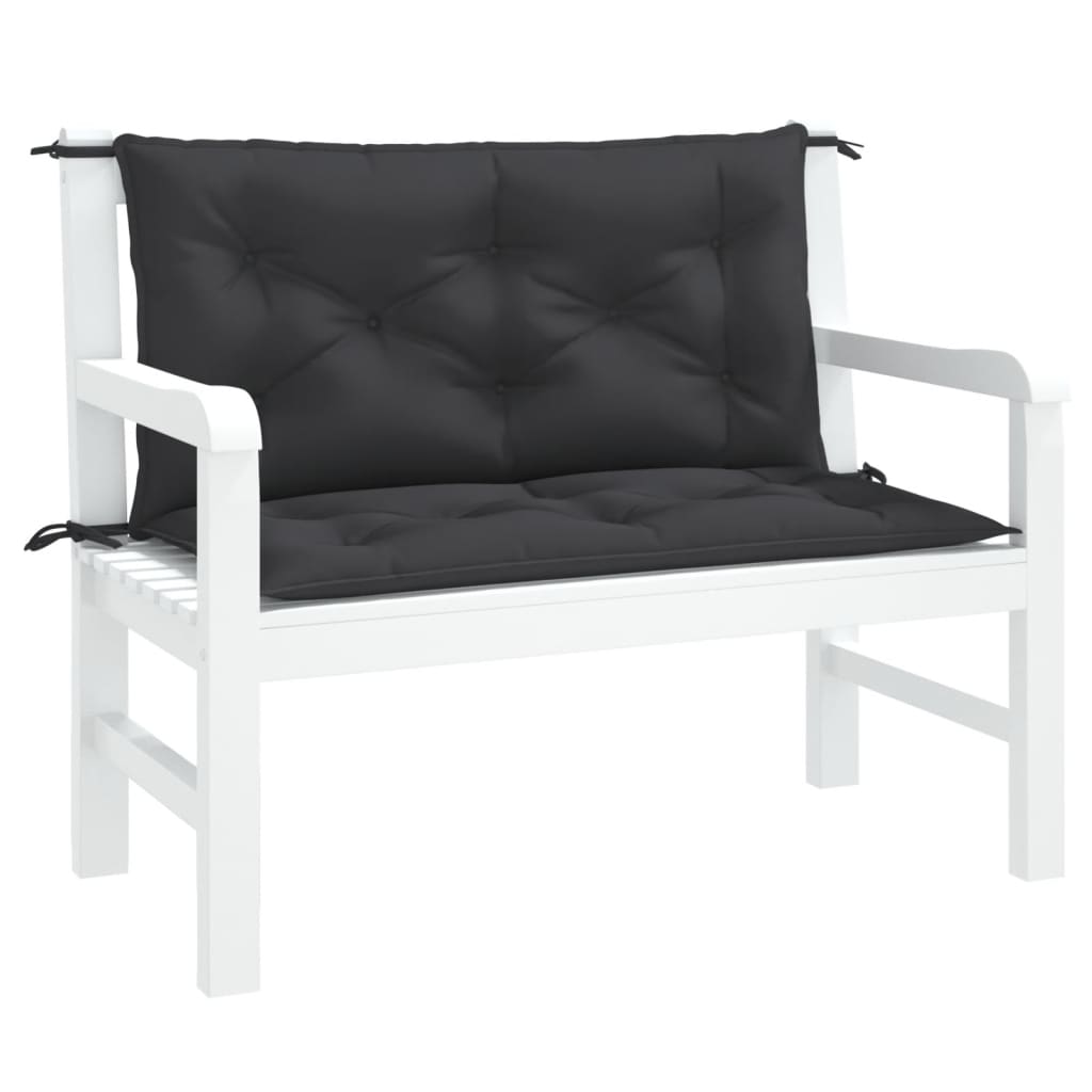 Vidaxl Garden Bench Poduszki 2 St 100x50x7 Cm Oxford Tkanina Czarna