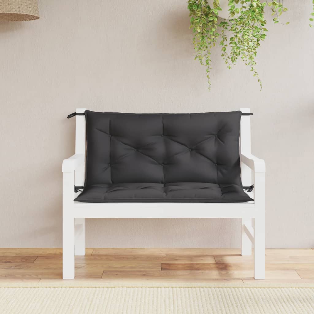 Vidaxx Gartenbankauflagen 2 Stück 100x50x7 cm Oxford-Stoff schwarz