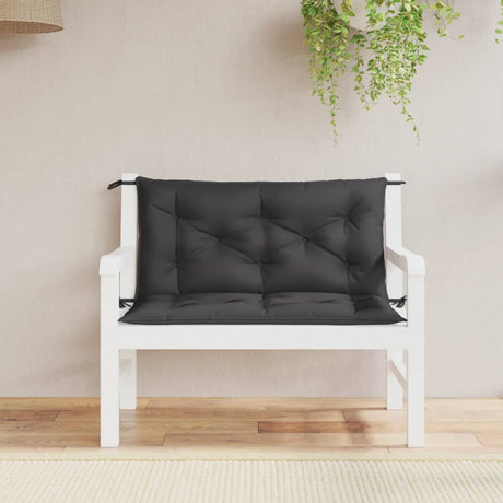 Vidaxx Gartenbankauflagen 2 Stück 100x50x7 cm Oxford-Stoff schwarz