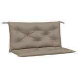 Vidaxl Garden Banc Cushions 2 St 100x50x7 cm Oxford tissu taupe