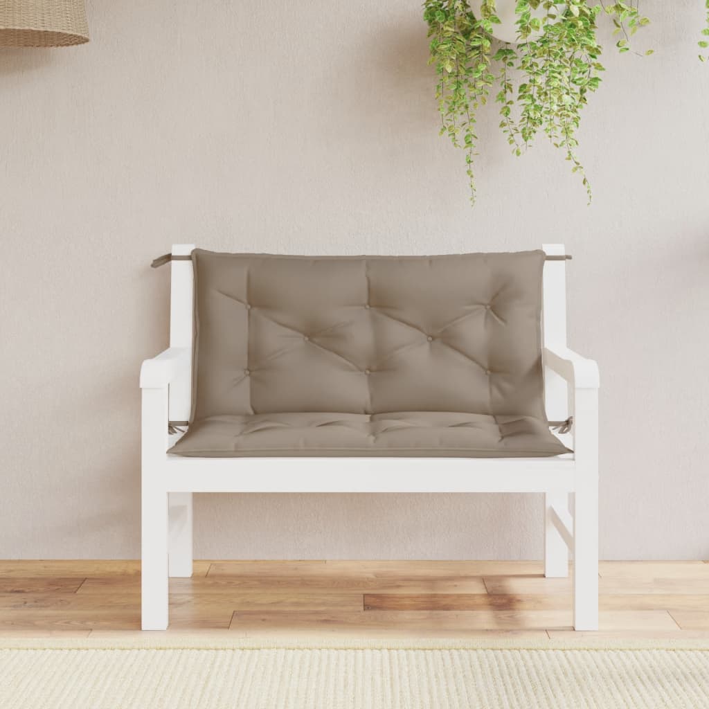 Vidaxx Gartenbankauflagen 2 Stk. 100x50x7 cm Oxford-Stoff Taupe