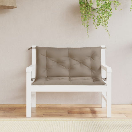 Vidaxx Gartenbankauflagen 2 Stk. 100x50x7 cm Oxford-Stoff Taupe