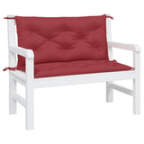 Vidaxx Gartenbankauflagen 2 Stk. 100x50x7 cm Oxford-Stoff weinrot