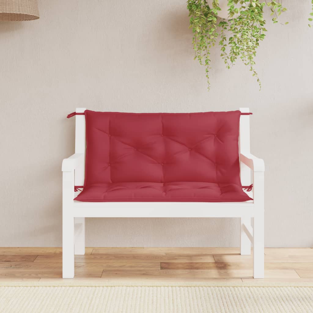 Vidaxl Garden Bench Poduszki 2 St 100x50x7 Cm Oxford Fabric Wine Red