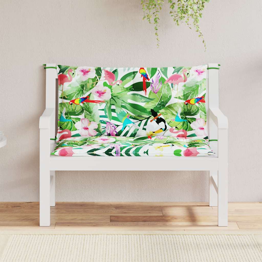 Vidaxx Gartenbankauflagen 2 Stück 100x50x7 cm Stoff mehrfarbig