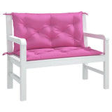 Vidaxl Garden Bench Cushions 2 ST 100x50x7 CM Fabric Pink