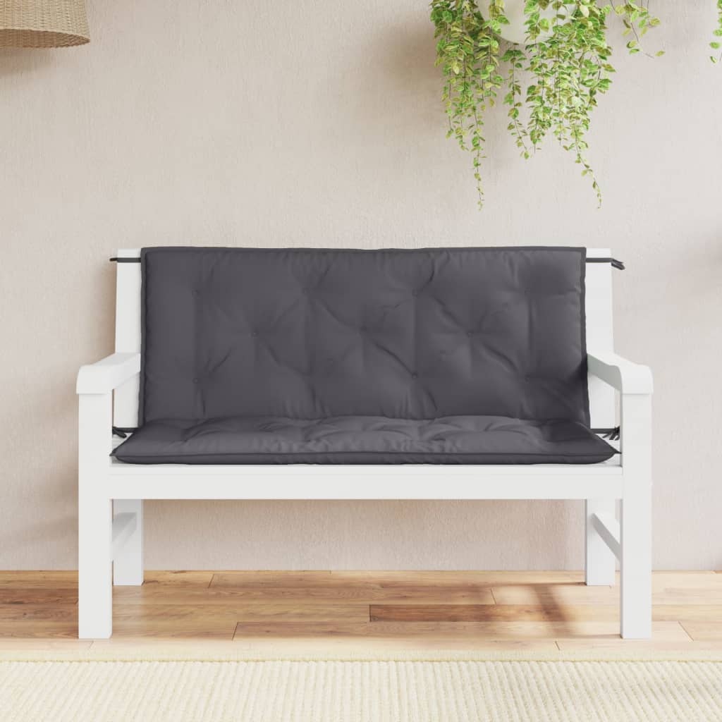 Vidaxx Gartenbankauflagen 2 Stk. 120x50x7 cm Oxford-Stoff Anthrazit