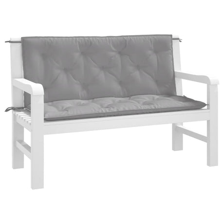 Vidaxx Gartenbankauflagen 2 Stück 120x50x7 cm Oxford-Stoff grau