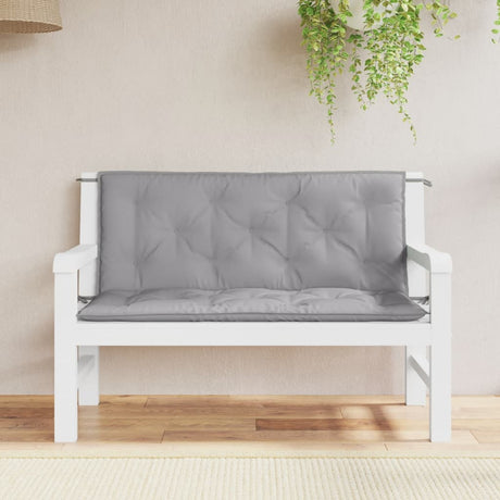 Vidaxx Gartenbankauflagen 2 Stück 120x50x7 cm Oxford-Stoff grau