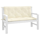 Vidaxx Gartenbankauflagen 2 Stk. 120x50x7 cm Oxford-Stoff cremeweiß