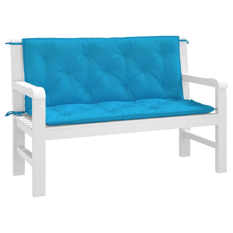 Vidaxx Gartenbankauflagen 2 Stk. 120x50x7 cm Oxford-Stoff Hellblau