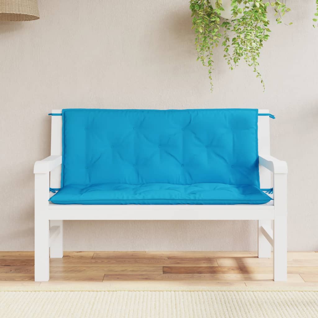 Vidaxl Garden bench cushions 2 pcs 120x50x7 cm Oxford fabric light blue