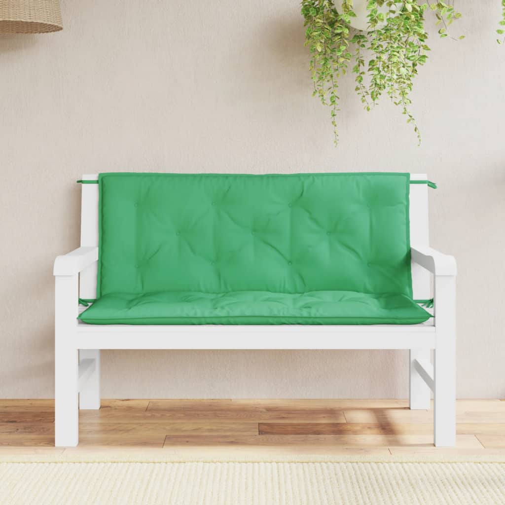 Vidaxl Garden Bench Poduszki 2 szt. 120x50x7 cm Oxford Tkanina zielona