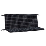 Vidaxx Gartenbankauflagen 2 Stk. Rautenmuster 120x50x7 cm Stoff schwarz