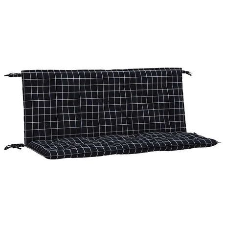 Vidaxx Gartenbankauflagen 2 Stk. Rautenmuster 120x50x7 cm Stoff schwarz