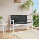Vidaxx Gartenbankauflagen 2 Stk. Rautenmuster 120x50x7 cm Stoff schwarz