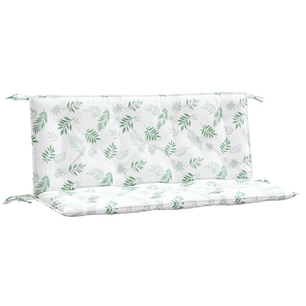 Vidaxx Gartenbankauflagen 2 Stk. Blattmuster 120x50x7 cm Stoff