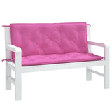 Vidaxl Garden Bench Cushions 2 PCS 120x50x7 CM Fabric Pink