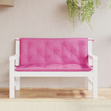 Vidaxl Garden Bench Cushions 2 PCS 120x50x7 CM Fabric Pink