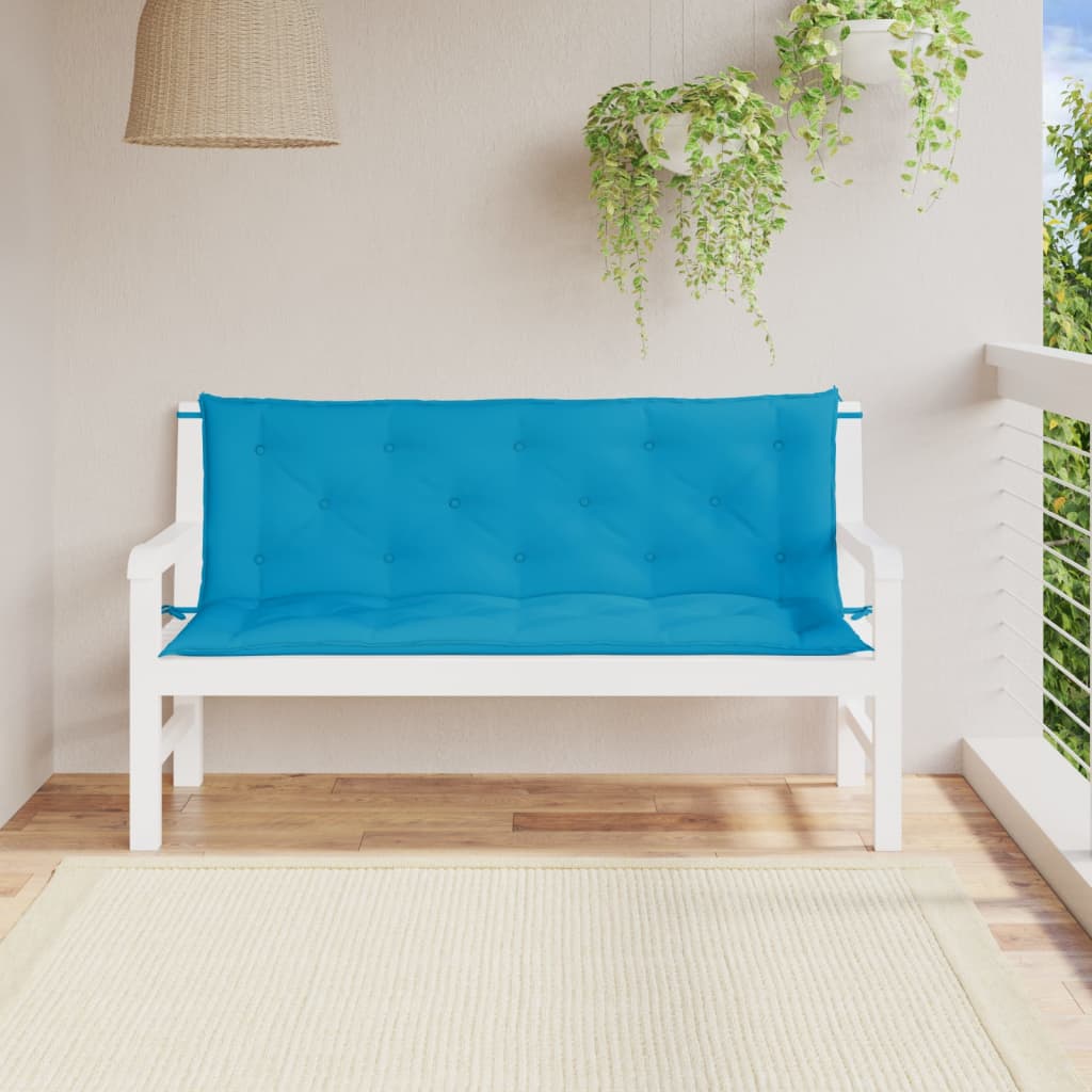 Vidaxl Garden Bench Poduszki 2 ST 150x50x7 CM Oxford Fabric Lern ​​Blue