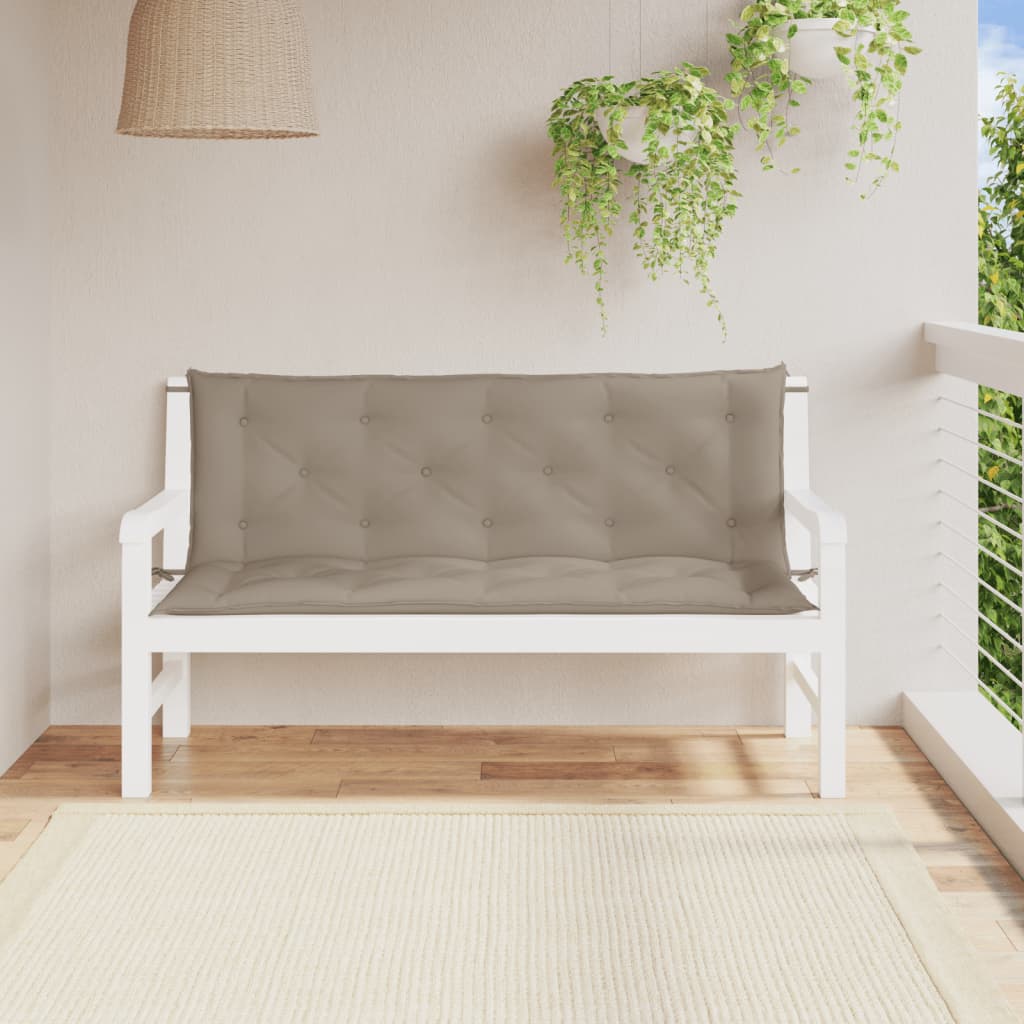 Vidaxl Garden Bench Cushions 2 ST 150x50x7 CM Oxford Fabric Taupe