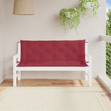 Vidaxl Garden Bench Poduszki 2 St 150x50x7 Cm Oxford Fabric Wine Red