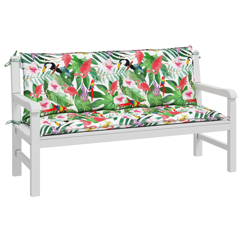 Vidaxl Garden Bench Poduszki 2 ST 150x50x7 cm tkaniny wielopolowiowe