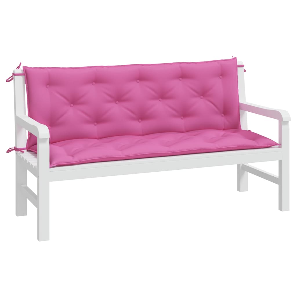 Vidaxl Garden Bench Cushions 2 ST 150x50x7 CM Fabric Pink