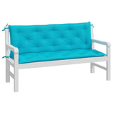 Vidaxl Garden Bench Poduszki 2 St 150x50x7 cm Turkus