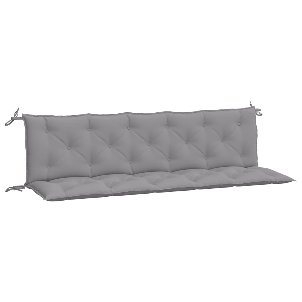 VIDAXL Garden Bench blazine 2 PCS 180x50x7 cm Oxford tkanina siva