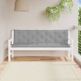 VIDAXL Garden Bench blazine 2 PCS 180x50x7 cm Oxford tkanina siva