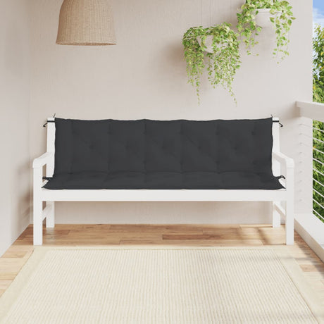 Vidaxx Gartenbankauflagen 2 Stück 180x50x7 cm Oxford-Stoff schwarz