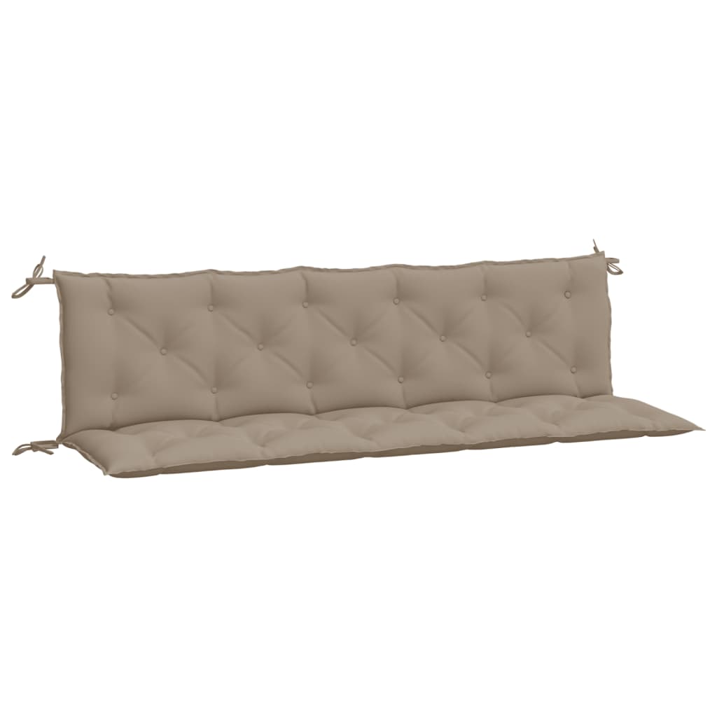 Vidaxl Garden Bench Cushions 2 PCS 180x50x7 CM Oxford Fabric Taupe