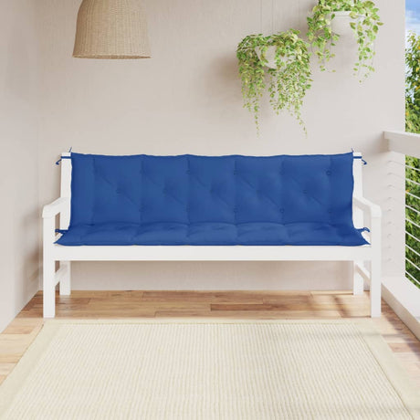 Vidaxx Gartenbankauflagen 2 Stück 180x50x7 cm Oxford-Stoff blau