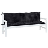 VidaXL Gartenbankauflagen 2 Stk. Oxford-Stoff Rautenmuster Schwarz