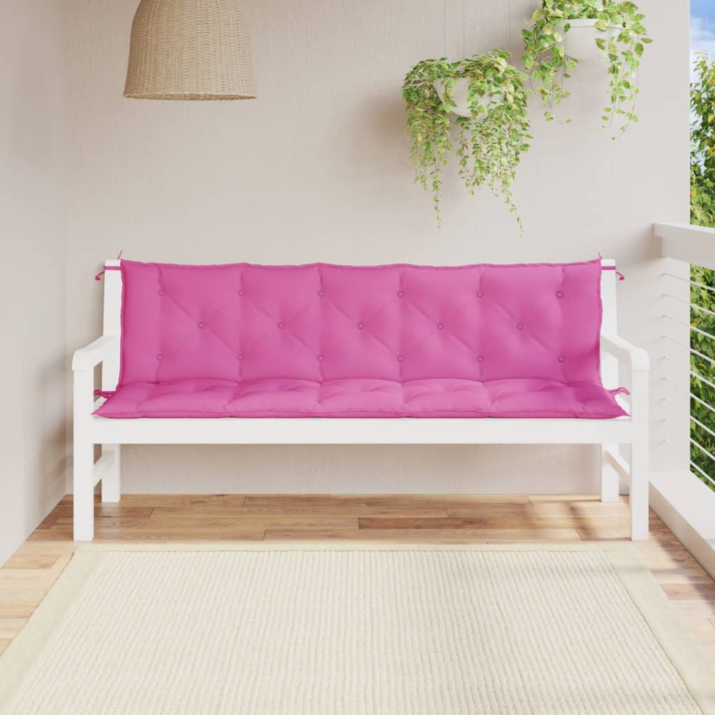 Vidaxl Gartenbank Kissen 2 St. Oxford Stoff rosa