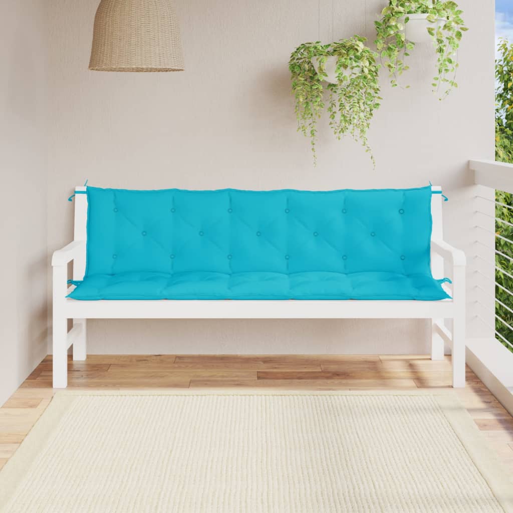 Vidaxl Garden Bench polštáře 2 St. Oxfordská textivá tyrkysová