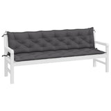 Vidaxx Gartenbankauflagen 2 Stk. 200x50x7 cm Oxford-Stoff Anthrazit