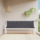 Vidaxx Gartenbankauflagen 2 Stk. 200x50x7 cm Oxford-Stoff Anthrazit