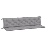 Vidaxx Gartenbankauflagen 2 Stück 200x50x7 cm Oxford-Stoff grau